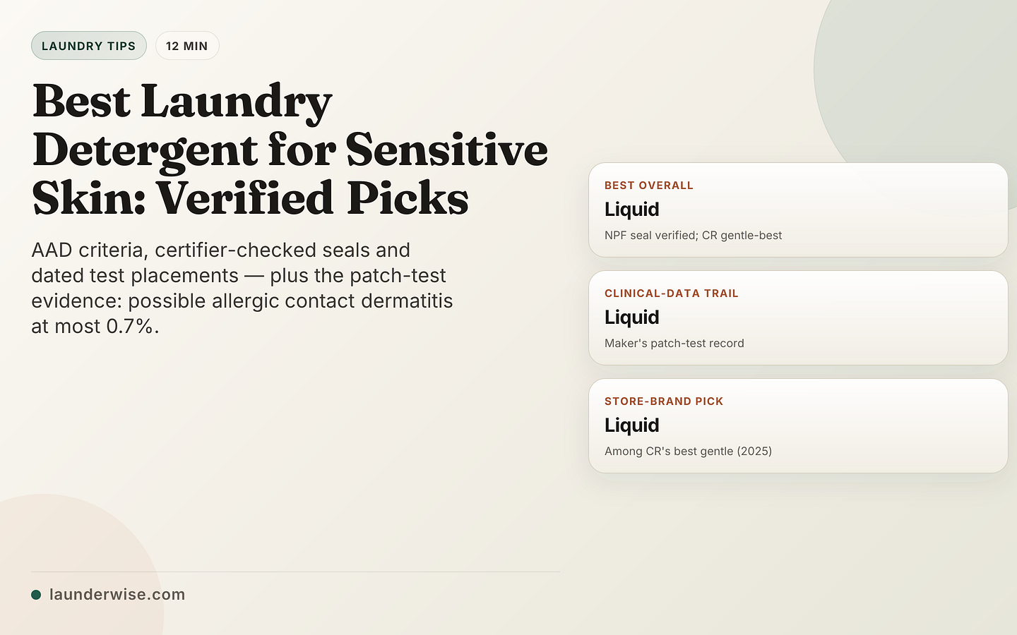 Best Laundry Detergent for Sensitive Skin: Verified Picks