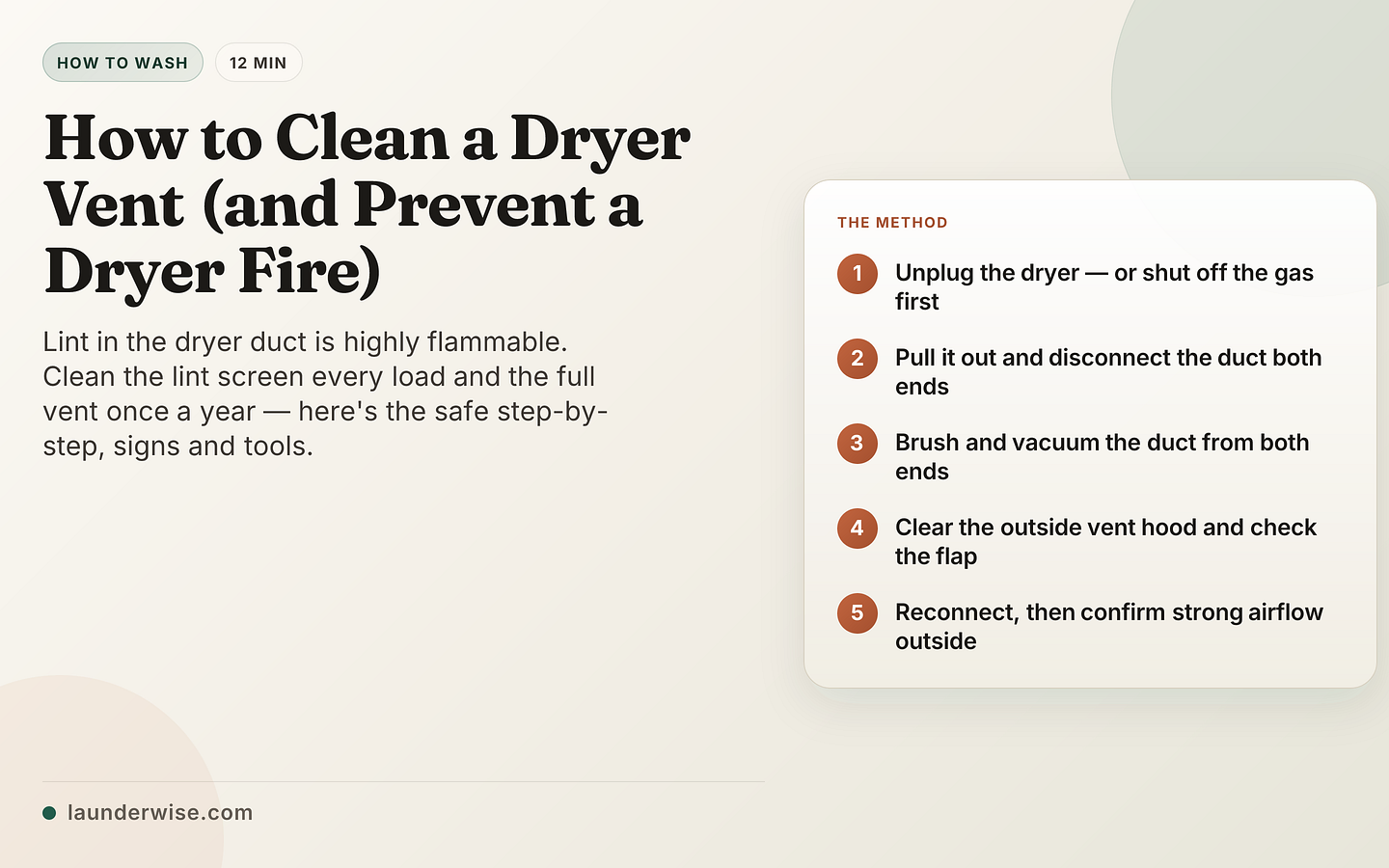 How to Clean a Dryer Vent (and Prevent a Dryer Fire)