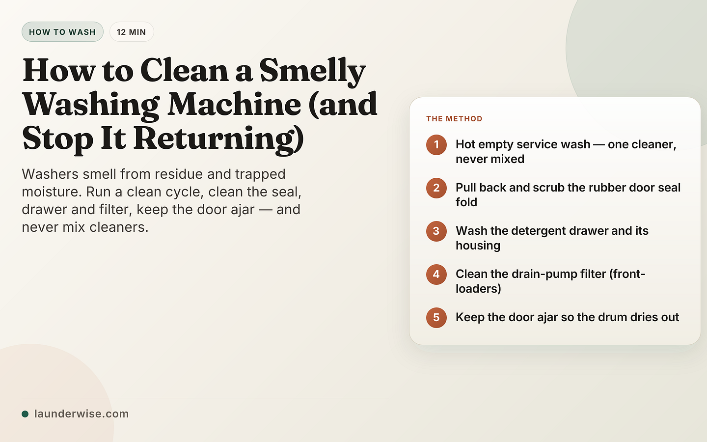 How to Clean a Smelly Washing Machine (and Stop It Returning)