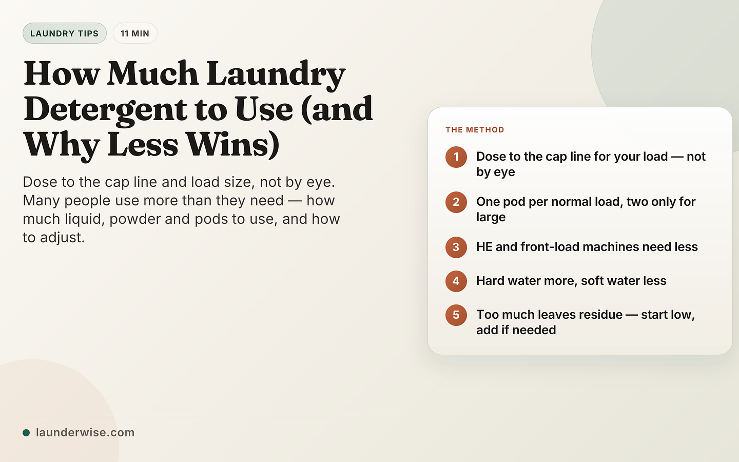 How Much Laundry Detergent to Use (and Why Less Wins)