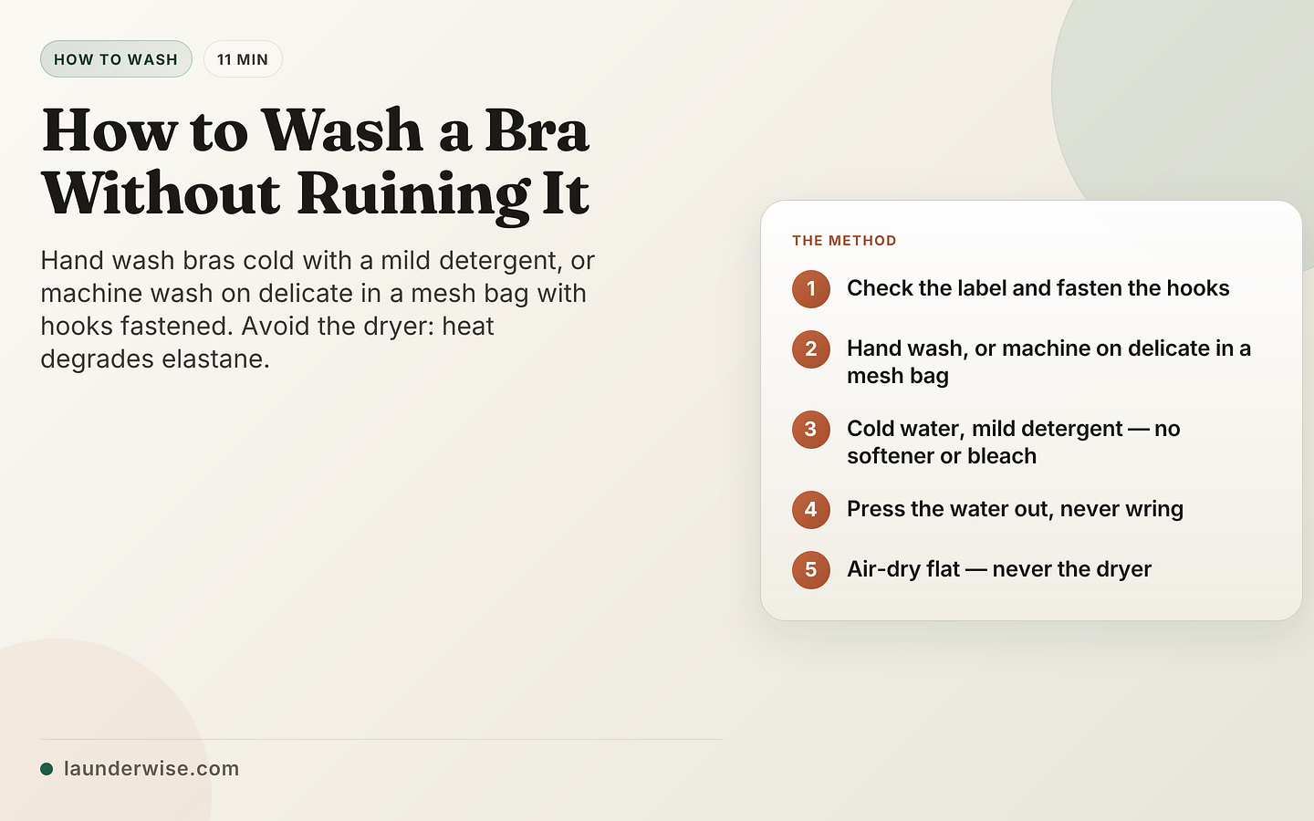 How to Wash a Bra Without Ruining It