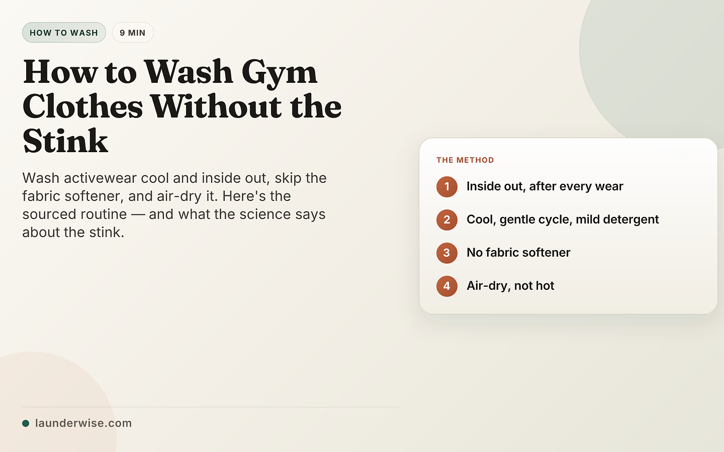 How to Wash Gym Clothes Without the Stink