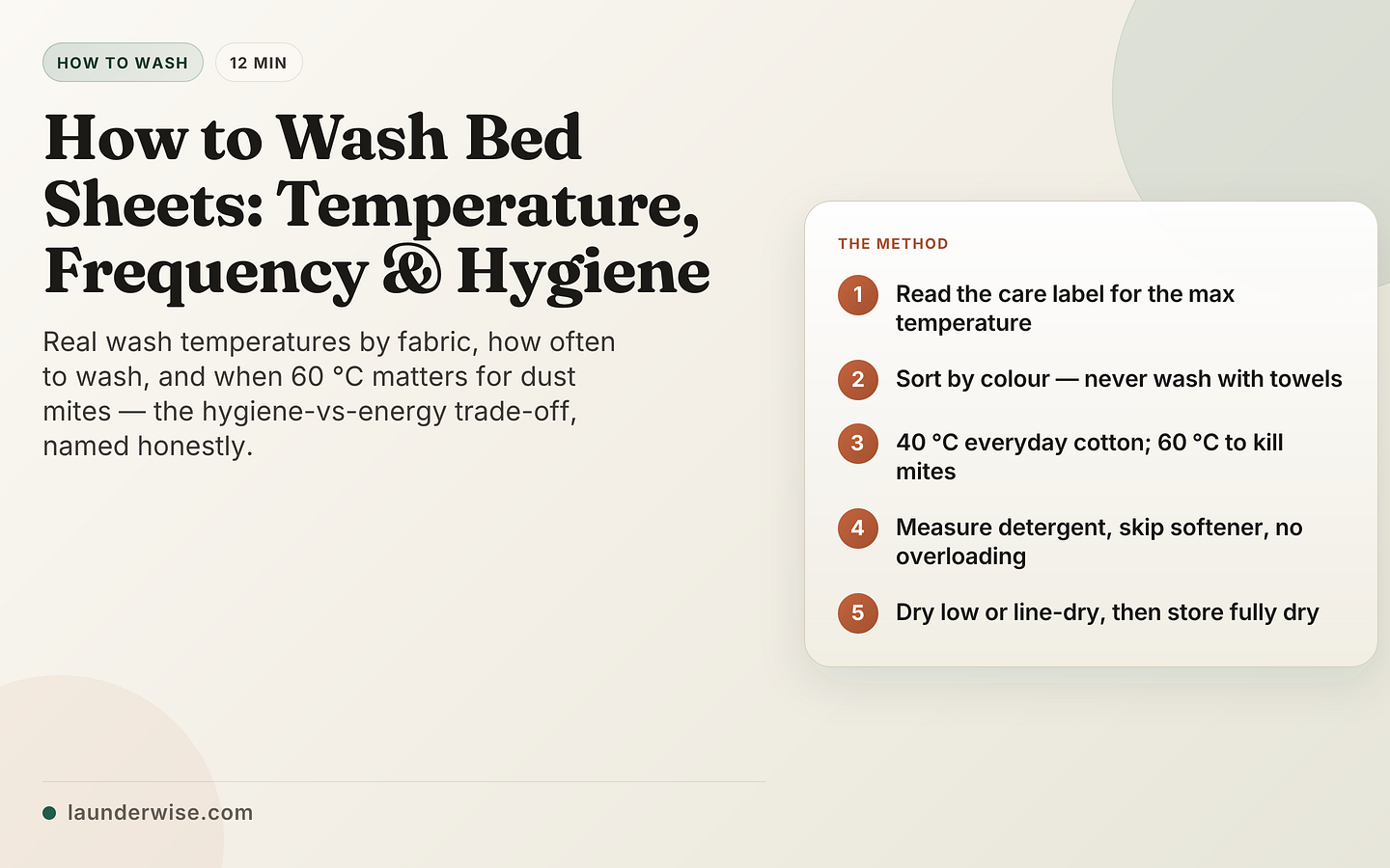 How to Wash Bed Sheets: Temperature, Frequency & Hygiene