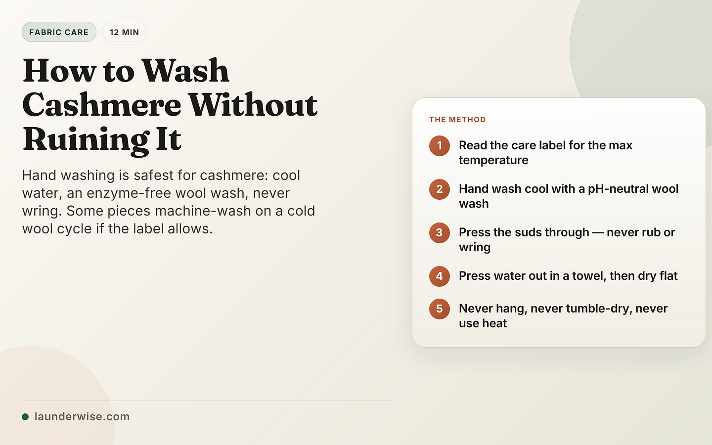 How to Wash Cashmere Without Ruining It