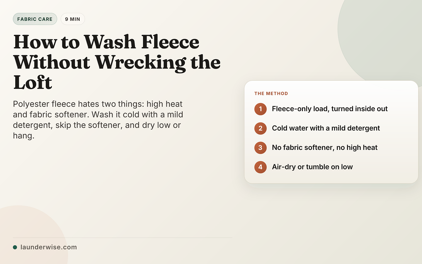 How to Wash Fleece Without Wrecking the Loft