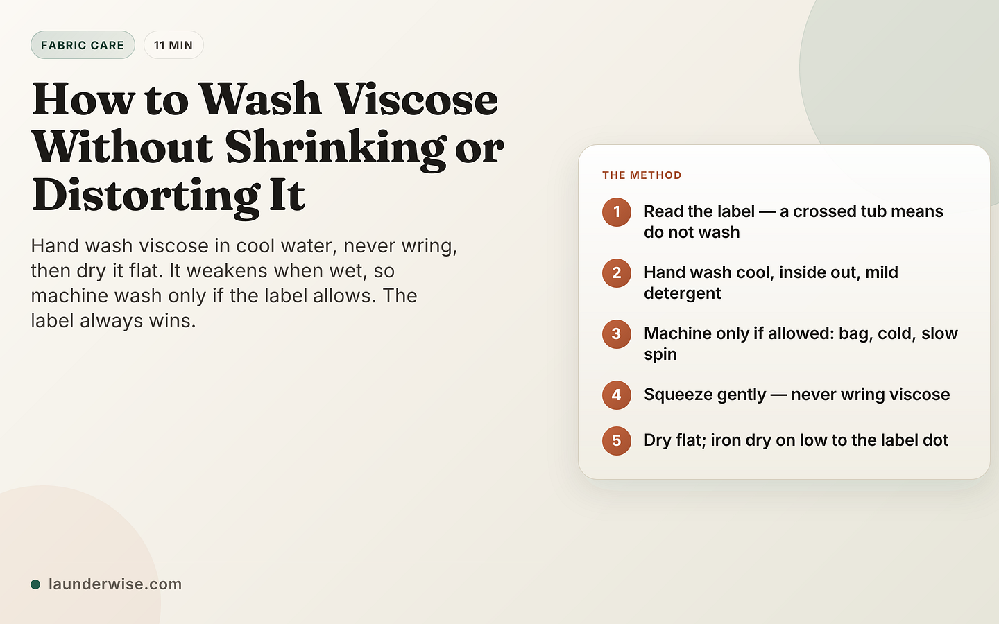 How to Wash Viscose Without Shrinking or Distorting It