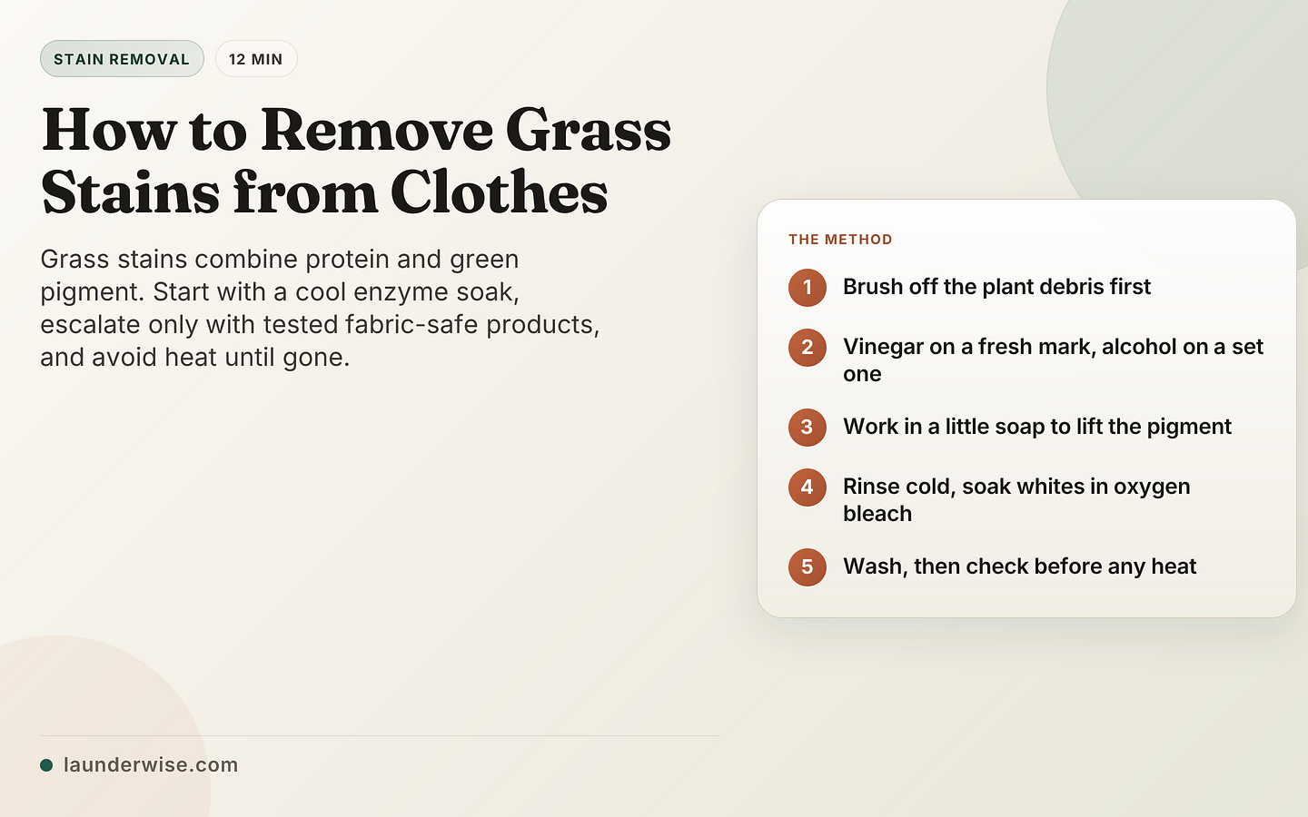 How to Remove Grass Stains from Clothes