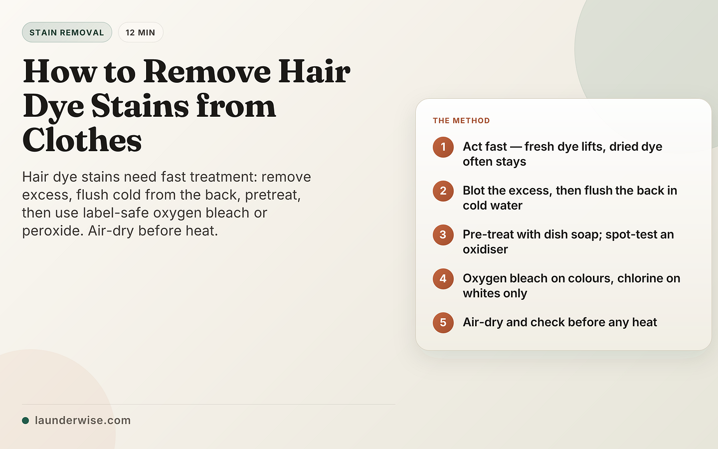 How to Remove Hair Dye Stains from Clothes