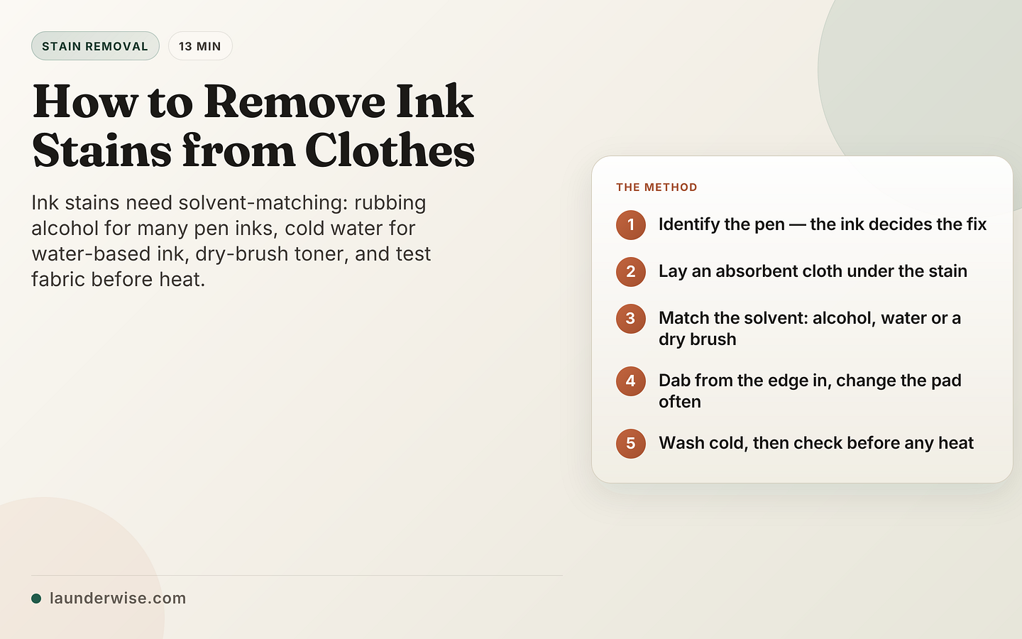 How to Remove Ink Stains from Clothes
