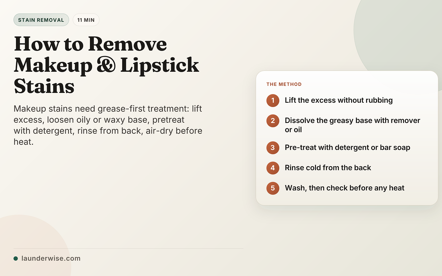How to Remove Makeup & Lipstick Stains