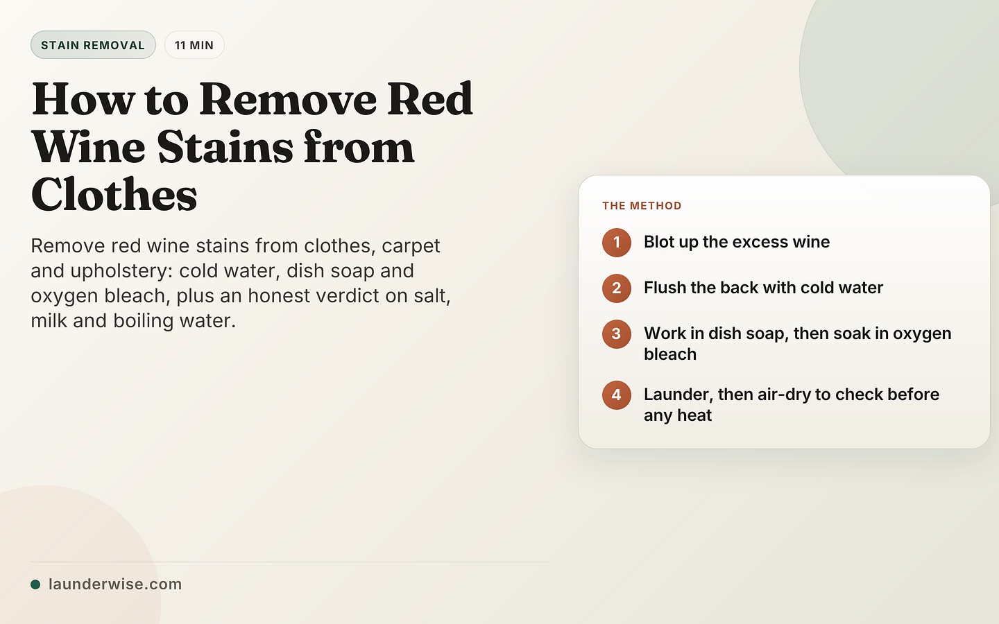 How to Remove Red Wine Stains from Clothes
