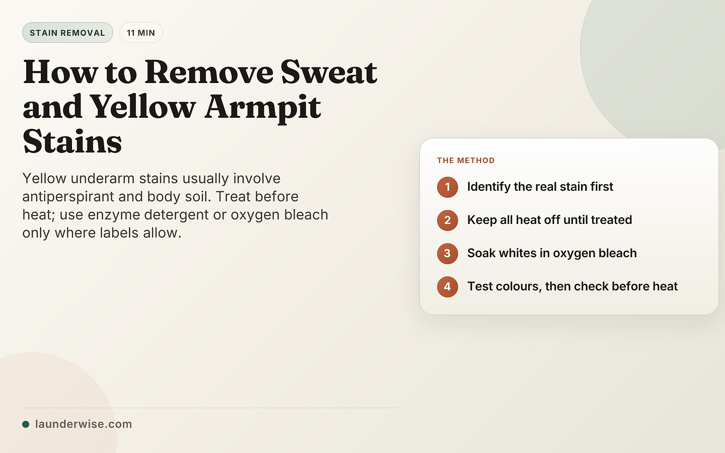 How to Remove Sweat and Yellow Armpit Stains