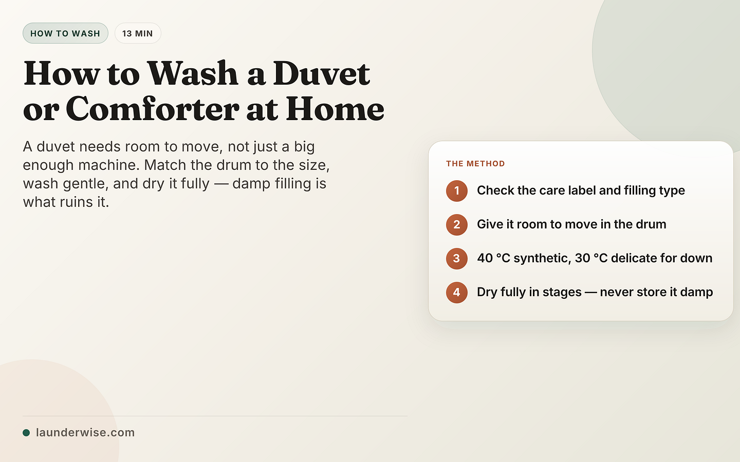 How to Wash a Duvet or Comforter at Home