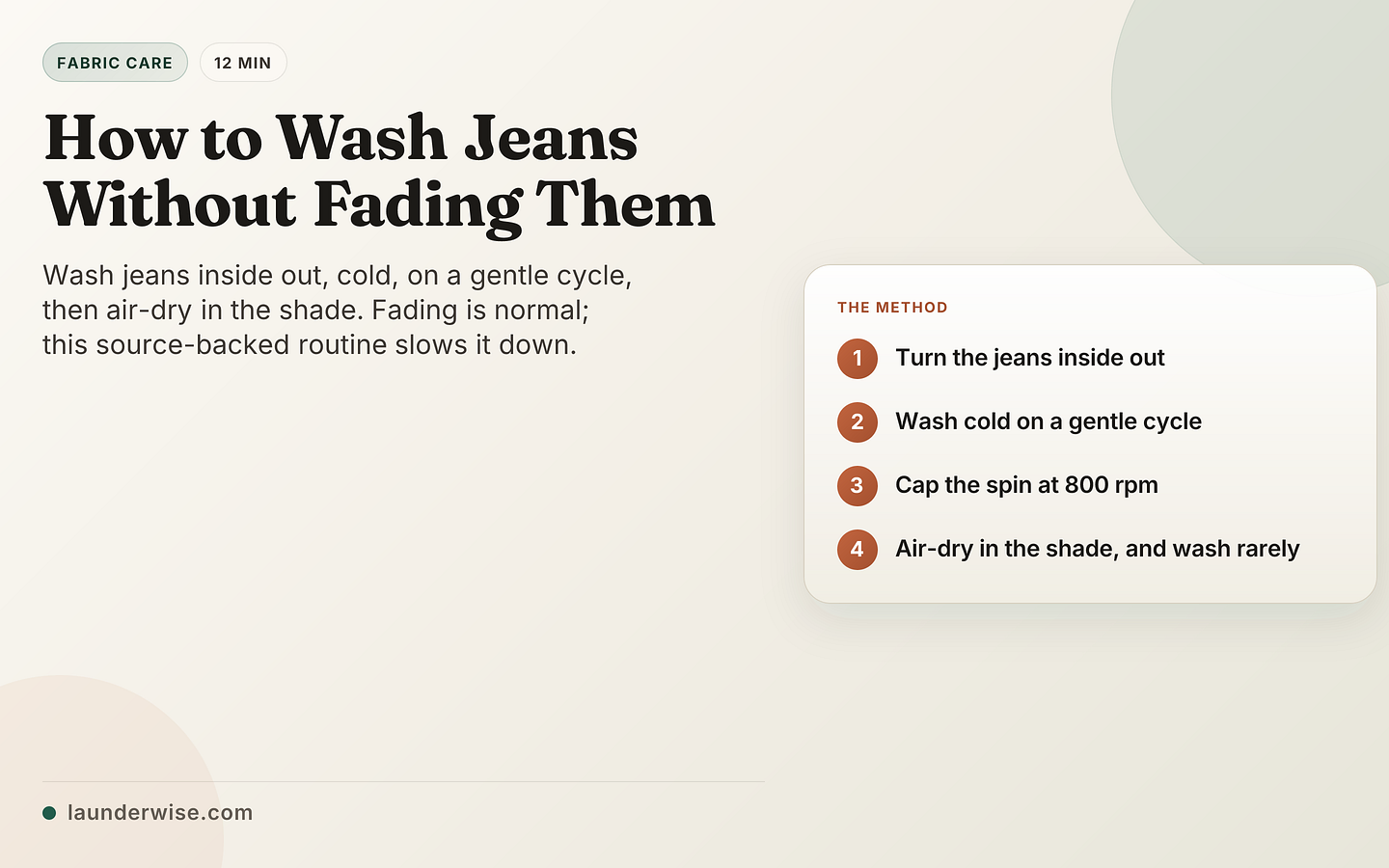 How to Wash Jeans Without Fading Them