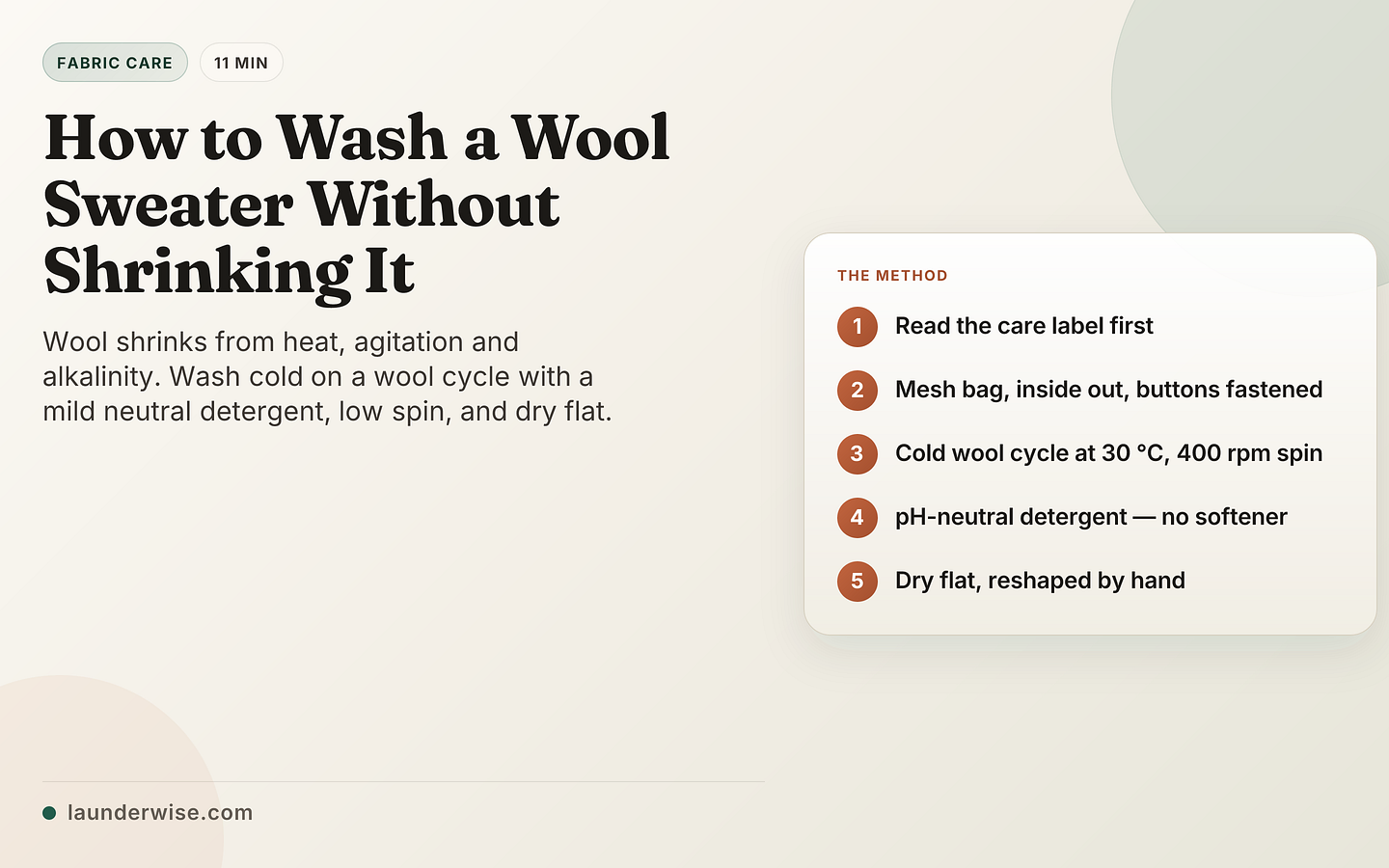 How to Wash a Wool Sweater Without Shrinking It