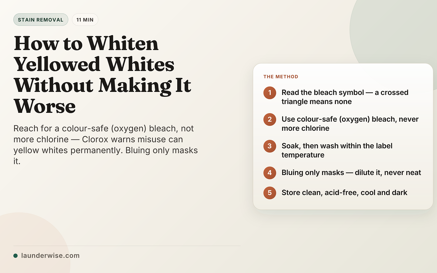 How to Whiten Yellowed Whites Without Making It Worse
